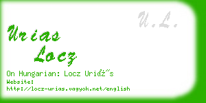 urias locz business card